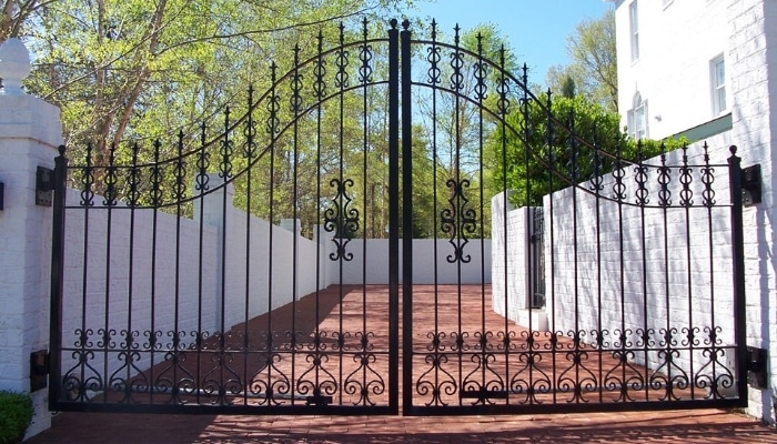 Wrought store iron gates